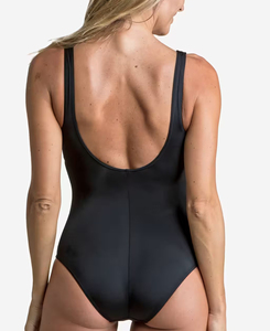 Combinaison noire unie taille haute pour femme, bretelles spaghetti, respirante, en Spandex/Polyester, séchage rapide, maillot de bain printemps - Product Image 4