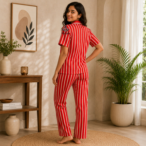 Vêtements grecs de la sororité Delta Sigma, regalia maçonnique, vêtements de nuit rayés rouge et blanc pour femmes, faciles à porter - Product Image 4