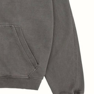 100% Cotton Zipper <b>Hoodie</b> Men's Solid Pattern Custom Printing <b>Thermal</b> Fleece Eco-Friendly Oversized Fit Vintage Style <b>Hoodie</b> - Product Image 4