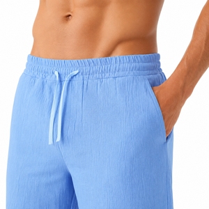 Men's <b>Lightweight</b> 100% Cotton <b>Cargo</b> <b>Shorts</b> Elastic Waist Casual Summer Wear Breathable Quick Dry Custom Colors Logo OEM Service - Product Image 5