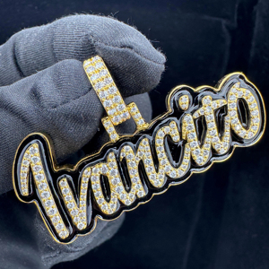 VVS Diamond Pass Diamond Tester Iced Out Moissanite Pendentif Personnalisé Argent 925 Hip Hop Fine Jewelry Pendentif Émail Pour Cadeau - Product Image 1