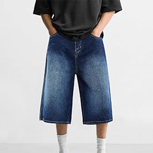 Shorts en jean baggy pour hommes, design personnalisé, shorts en denim streetwear, fabricant de shorts baggy en jean - Product Image 2