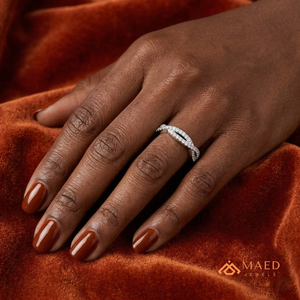 Anillo de Eternidad de Plata de Ley 925 con Moissanita Trenzada, Anillo de Boda de Diamantes para Mujer, EE. UU. - Product Image 4