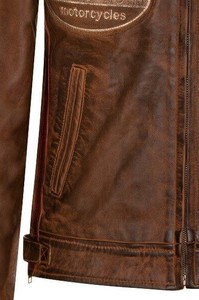 Veste de motard en cuir véritable de peau de mouton de luxe pour homme, col montant classique, fermeture éclair sur le devant, hiver, écologique, respirante, fabrication OEM - Product Image 6