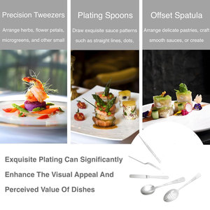 Juego de 5 Utensilios de Cocina para Emplatar, Pinzas, Espátula, Cuchara para Salsas, Proveedor en Pakistán - Product Image 4