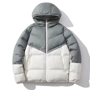 Blouson matelassé vintage pour homme, grande taille, en toile écologique, respirant, léger, imperméable, 80 % duvet, avec fermeture éclair - Product Image 6