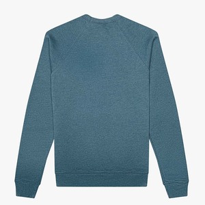 เสื้อสเวตเชิ้ตคอกลมผ้าฟลีซคอตตอน 100% ทรงหลวม สีเขียวอมฟ้าเข้ม ไซส์ S - Product Image 1