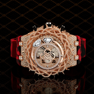 Montre personnalisée avec logo VVS Moissanite pour homme, entièrement pavée de diamants, montre-bracelet de luxe - Product Image 1