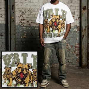 T-shirts pour hommes 100% coton, col rond épais, t-shirt personnalisé avec strass, impression vintage DTG, design graphique, t-shirt pour hommes surdimensionné - Product Image 2