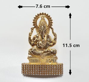 Estatua Grande de Latón del Señor |   Artesanía Metálica Moderna Hecha a Mano, Figura Artística Duradera del Dios Hindú de la Fortuna, Decoración para el Hogar o Templo - Product Image 4