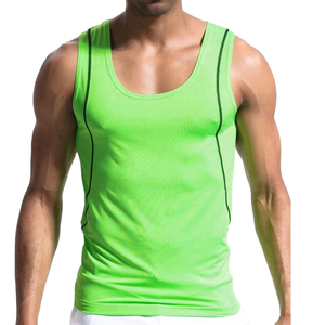 Camiseta de tirantes personalizada para hombre, transpirable, de algodón, sin mangas, para entrenamiento, fitness, deportes, para atletas, OEM - Product Image 1