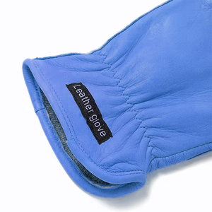Guantes de Trabajo de Alta Visibilidad para Jóvenes, Color Azul, Cuero Vacuno Ecológico, Protección de Seguridad para Soldadura - Product Image 6