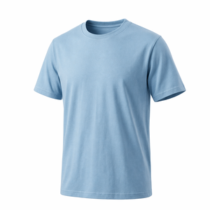 T-shirt à col rond pour homme 100% coton biologique Manches courtes Couleur personnalisée disponible Écologique Confortable Haute qualité - Product Image 3