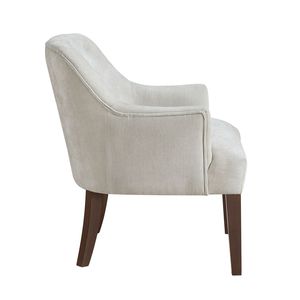 Poltrona Moderna in Tessuto Oyster con Schienale Trapuntato, Telaio Robusto in Compensato, 1 Pezzo, per Arredamento Soggiorno - Product Image 3