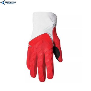 Gants de moto tout-terrain antidérapants et respirants en polyester et cuir organique avec fermeture auto-agrippante pour la course à moto hors route - Product Image 4