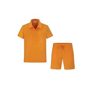 Conjunto de ropa de verano para hombre, polos y pantalones cortos de media manga, chándal informal de moda, conjunto doble con logotipo personalizado - Product Image 1