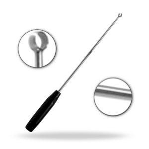 Curetas Torácicas de Anillo de 15 Pulgadas (380mm) para Cirugía de Columna Vertebral, Instrumento para Extracción de Disco Torácico y Curetaje Espinal - Product Image 1