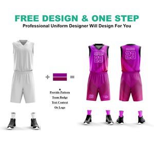Conjunto de Uniforme de Baloncesto Personalizado, Cuello en V, Sin Mangas, Transpirable, Unisex para Adultos, con Nombre del Equipo y del Jugador - Product Image 2
