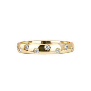 Bague de fiançailles en or massif 10K 14K 18K avec diamant de laboratoire taille ronde, couleur DEF, clarté VS-VVS, sertie clos, certifiée IGI - Product Image 2