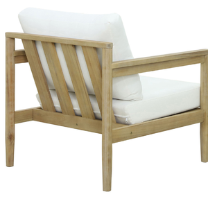 Conjunto de sofás para patio, muebles de exterior con estructura de madera de teca y diseño minimalista para decoración del hogar. - Product Image 5