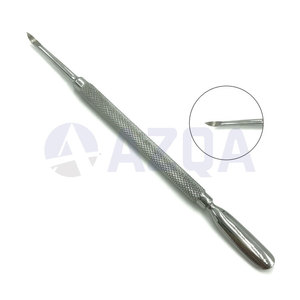 Pousse-cuticules double extrémité en acier inoxydable de 5,8 pouces avec poignée antidérapante pour manucure, pédicure et soin des ongles - Product Image 6