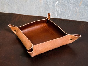 Lounge Room Genuine Leather Tray Elegant Magazine <b>Remote</b> <b>Control</b> Organizer Custom Style Real Leather Tray GLTY-0063 - Product Image 1