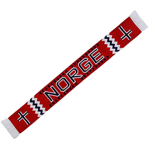 Norway National Flag Printed Acrylic Scarf Long Winter Sporty Thermal Insulation for Men Adult Fans Cheerwear - Product Image 2