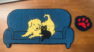 ที่รองแก้วและแผ่นรองแก้วผ้าวูลปักลายแบบเข็มเจาะแบบคลาสสิกงานแฮนด์เมดสั่งทำพร้อมพิมพ์ซับลิเมชันภาพสัตว์เลี้ยงที่ทนทานเป็นมิตรกับสิ่งแวดล้อม - Product Image 4