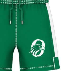 Pantalones Cortos de Rugby Verde Esmeralda y Blancos, Cintura Elástica con Cordón, Ropa Deportiva Ligera para Entrenamiento, Partidos y Equipos - Product Image 3