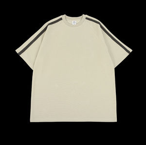 Men's Short Sleeve T-Shirt & Shorts <b>Set</b> Casual Summer Wear Breathable <b>Knitted</b> Cotton Spandex Outfit - Product Image 1
