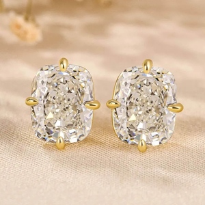 Pendientes de Diamantes de Moissanita de Lujo, Plata de Ley 925, Joyería de Boda para Mujer, Disponibles a Precio de Mayoreo - Product Image 6
