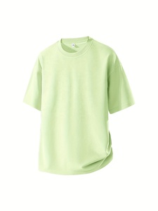 Camisetas de Algodón Lisas Extra Grandes Baratas al por Mayor, Camisetas Personalizadas para Hombre, 100% Algodón, Peso Pesado 280 g/m², Lisas, de Manga Corta - Product Image 1