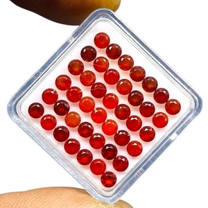 Onyx orange naturel, pierres précieuses rondes taillées en diamant de 3 mm, calibrées, en vrac, pour la fabrication de bijoux et les fournitures d'artisanat - Product Image 6