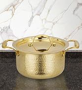 Premium Handmade Brass Serving Dish with Lid Round Hammered Food Warmer Buffet Casserole Hotel Kitchen Wholesale Export - Product Image 4