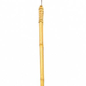 Balai en bâton de coco avec manche en bois, poils durables à dents larges, poils moyens, écologique, outil de nettoyage extérieur classique - Product Image 2