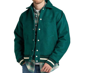Nueva Chaqueta Varsity de Lona con Logotipo Bordado Personalizado de la Mejor Calidad para Hombre, Chaqueta Acolchada con Capucha y Cuello Mandarín para Invierno - Product Image 1