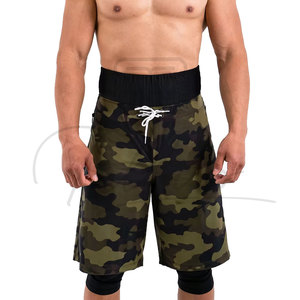 Nouveaux shorts Awrah personnalisés avec logo camouflage, couleur blanche unie, shorts de plage musulmans Awrah, shorts Awrah pour hommes - Product Image 1