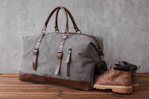 โรงงานผลิตกระเป๋าเดินทางผ้าใบหนัง ขายส่ง กระเป๋าเดินทางกันน้ำแบบถือขึ้นเครื่อง รุ่น LCTB-0065 - Product Image 5