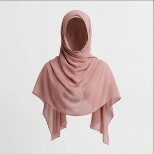 Hiyab de Chifón de Color Sólido para Mujer, Transpirable, para Uso Diario, Pañuelo Étnico de Oriente Medio - Product Image 1
