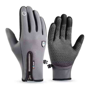 Guantes de Invierno Unisex de Piel de Cabra, Impermeables, Resistentes al Viento, Cálidos, con Pantalla Táctil, para Conducir, Andar en Bicicleta, Correr, Esquiar - Product Image 1