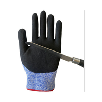 Gants de sécurité en HPPE enduits de caoutchouc nitrile à finition sablée, résistants aux coupures, anti-abrasion, respirants, tricotés sans couture, A4-A5, résistants à l'huile