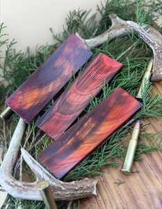 Genuine Hand Crafted Natural Dyed <b>Red</b> Buffalo Horn Knife Scales – High-Contrast Handle <b>Material</b> - Product Image 6