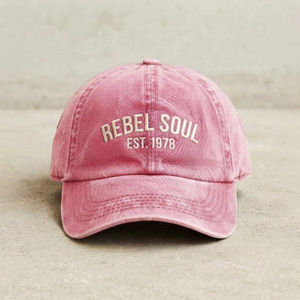 Gorra de Béisbol de Algodón con Visera Curva, Sin Estructura, con Logotipo Bordado Personalizado, Tela Vaquera Lavada, Unisex, Estilo Dad Hat, Multicolor - Product Image 1