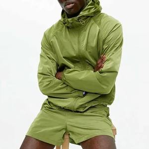 Conjunto de Pantalones Cortos y Chaqueta Cortavientos de Verano de Poliéster/Algodón, Transpirable, Cómodo, Estilo Urbano, Personalizado, de Forro Polar para Hombre - Product Image 3