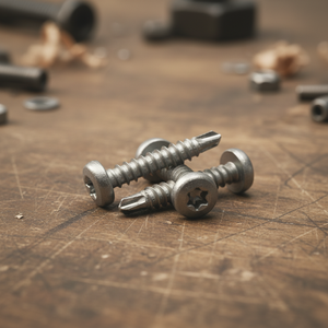 Punta Autoperforante de Cabeza Plana PDC Modelo 7.1, Acero Inoxidable (304/316/410), Clase 8, Rosca Estándar Métrica/Pulgada, Acabado Natural - Product Image 1