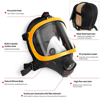 Masque de sécurité intégral tactique anti-gaz toxique et nucléaire type MF14 Nbc pour ammoniac, avec filtre, tuyau de 50 m, pochette et sac de transport