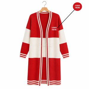 เสื้อสเวตเตอร์แขนยาวอะคริลิคสีแดงขาวตัดกัน แบรนด์ Cosh International Sorority Sisterhood สำหรับใส่ในฤดูหนาว สไตล์ลำลอง อุ่นสบาย ทันสมัย - Product Image 5