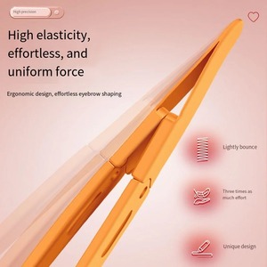 Pinzas Metálicas para Cejas en Oro Rosa, Pinzas de Acero Inoxidable para Depilación Facial, Herramienta de Maquillaje, Pinzas para Soldadura Electrónica - Product Image 2