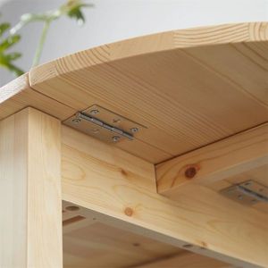 Table à manger pliante en bois stable et durable de 55 pouces, assemblée, petite taille, extensible, meubles de salle à manger - Product Image 4
