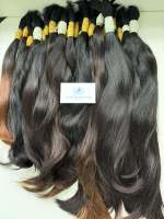 Meilleure vente en gros de paquets de cheveux vietnamiens bruts du vendeur vietnamien, cheveux humains vierges en vrac non traités à double tirage
